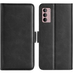 Mobigear Slim Magnet Motorola Moto G42 Hülle Klapphülle Geldbörse - Schwarz