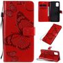 Mobigear Butterfly Samsung Galaxy A31 Hülle Klapphülle Geldbörse - Rot