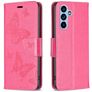 Mobigear Butterfly Samsung Galaxy A54 Hülle Klapphülle Geldbörse - Magenta