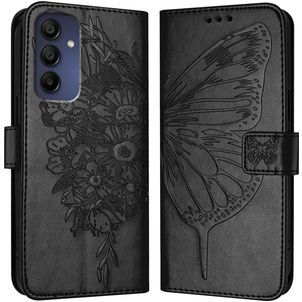 Mobigear Butterfly Samsung Galaxy A16 Klapphülle Portemonnaie - Schwarz