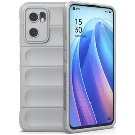 Mobigear Bumpy OPPO Find X5 Lite Hülle Flexibles TPU Backcover - Grau