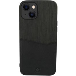 Valenta Card Slot iPhone 13 Hülle Echtes Leder Backcover mit Kartenhalter - Schwarz