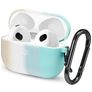 Mobigear Colors Apple AirPods 3 Hülle Flexibles Silikon - Weiß / Grün