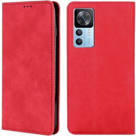 Mobigear Retro Slim Xiaomi 12T Pro Hülle Klapphülle Geldbörse - Rot