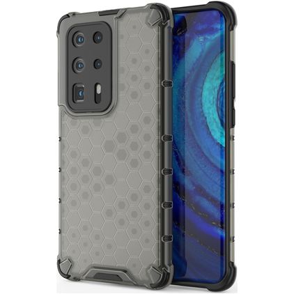 Mobigear Honeycomb Huawei P40 Pro Plus Hardcase Backcover Shockproof - Schwarz