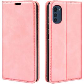 Mobigear Retro Slim Motorola Moto E32 Hülle Klapphülle Geldbörse - Pink