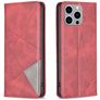 Mobigear Rhombus Slim iPhone 15 Pro Max Hülle Klapphülle - Rot