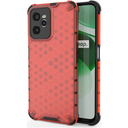 Mobigear Honeycomb Realme C35 Hardcase Backcover Shockproof - Rot