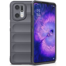 Mobigear Bumpy OPPO Find X5 Pro Hülle Flexibles TPU Backcover - Charcoal