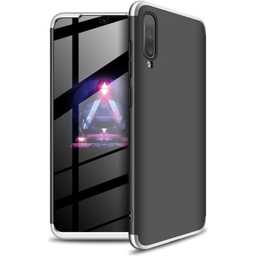 Mobigear TriGuard Samsung Galaxy A70 Hülle Hardcase Backcover - Schwarz / Silber