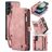 Caseme 008 Samsung Galaxy S23 FE Hülle Abnehmbare 2in1 Klapphülle Geldbörse - Pink