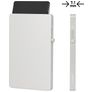 Valenta Cardprotector Aluminium Kartenetui - 5 Karten - MagSafe Kompatibel - Silber