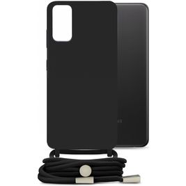 Mobilize Lanyard Gelly Samsung Galaxy A32 4G Flexibles TPU Handykette - Schwarz