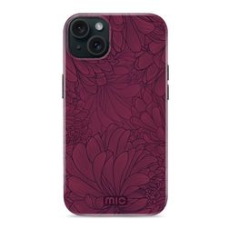 MIO iPhone 15 MagSafe Hülle Hardcase Backcover - Berry Blooms