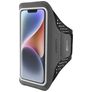 Mobiparts Comfort Fit Handyhalterung Joggen iPhone 14 Sporthülle Neopren Sportarmband - Schwarz