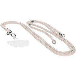 Mobiparts Nylon Verstellbare Universal-Handykette - Pale White