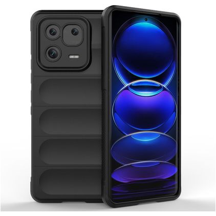 Mobigear Bumpy Xiaomi 13 Pro Hülle Flexibles TPU Backcover - Schwarz