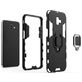Mobigear Armor Ring Samsung Galaxy J6 Plus Hülle Hardcase Backcover Stoßfest mit Ringhalter - Schwarz