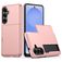 Mobigear Card Samsung Galaxy S26 Plus Hülle Hardcase Backcover Stoßfest mit Kartenhalter - Roségold