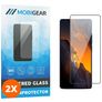 Mobigear Premium POCO F5 Panzerglas Gehärtetes Glas Displayschutz - Hüllenfreundlich - Schwarz (2er Pack)