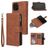 Mobigear Zipper iPhone 12 Mini Hülle Klapphülle Geldbörse - Braun