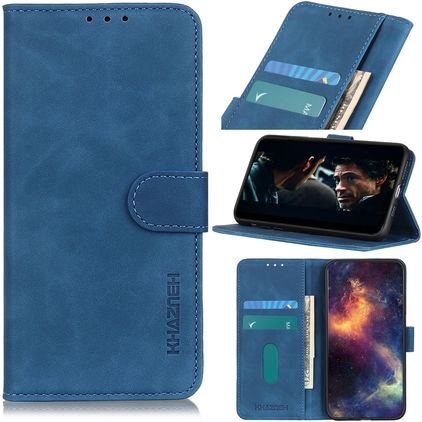 Mobigear Retro Samsung Galaxy S20 Hülle Klapphülle Geldbörse - Blau