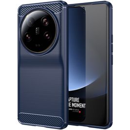 Mobigear Brushed Slim Xiaomi 13 Ultra Hülle Flexibles TPU Backcover - Marineblau