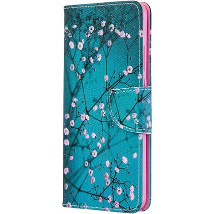 Mobigear Design Huawei P40 Pro Hülle Klapphülle Geldbörse - Mandelblüten