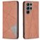 Mobigear Rhombus Slim Samsung Galaxy S24 Ultra Hülle Klapphülle - Braun