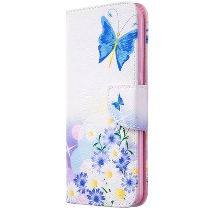 Mobigear Design Huawei P40 Lite E Hülle Klapphülle Geldbörse - Schmetterling