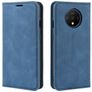 Mobigear Retro Slim OnePlus 7T Hülle Klapphülle Geldbörse - Blau