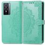 Mobigear Mandala Vivo Y76 Hülle Klapphülle Geldbörse - Grün