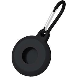 Mobigear Circle Key Apple AirTag Hülle Flexibles TPU Schlüsselanhänger - Schwarz
