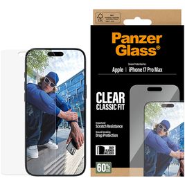 PanzerGlass Classic Fit iPhone 17 Pro Max Gehärtetes Glas Displayschutz - Hüllenfreundlich
