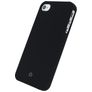 Mobilize Premium Coating iPhone 4 Silikon Hülle Backcover Stoßfest - Schwarz