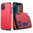 Mobigear Rugged Credit Card Case Red Apple iPhone 12 / 12 Pro
