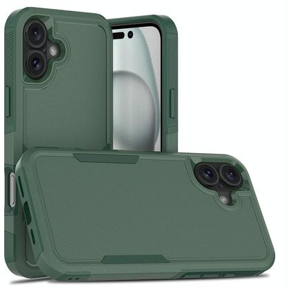 Mobigear Heavy Armor iPhone 16 Plus Hardcase Backcover Shockproof - Grün