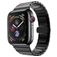 Mobigear Madrid Edelstahl Apple Watch Armband Faltschließe - 49/46/45/44 mm - Schwarz