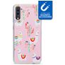 My Style Magneta Samsung Galaxy A70 Hülle Flexibles TPU Backcover - Pink Alpaca