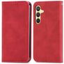 Mobigear Retro Slim Samsung Galaxy S25 Plus Hülle Klapphülle Geldbörse - Rot