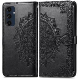 Mobigear Mandala Samsung Galaxy A16 Hülle Klapphülle Geldbörse - Schwarz