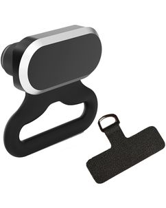 Mobigear 2in1 Aluminium Anti-Staub-Stecker mit Lanyard Patch - USB-C - Schwarz
