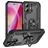 Mobigear Armor Ring iPhone 16 Plus Hülle Hardcase Backcover Stoßfest mit Ringhalter - Schwarz
