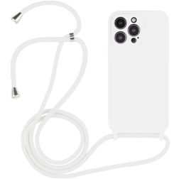 Mobigear Lanyard iPhone 14 Pro Max Silikon Handykette - Weiß