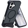 Mobiparts Hardcover iPhone 17 MagSafe Hülle Hardcase Backcover mit Ständer - Satin Black