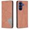 Mobigear Rhombus Slim Samsung Galaxy S26 FE Hülle Klapphülle - Braun