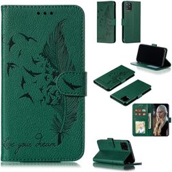Mobigear Feather iPhone 11 Pro Hülle Klapphülle Geldbörse - Grün