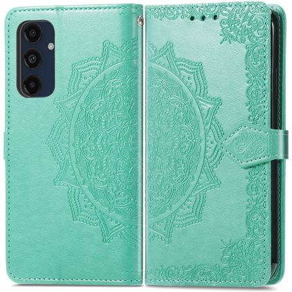 Mobigear Mandala Samsung Galaxy A16 Hülle Klapphülle Geldbörse - Grün
