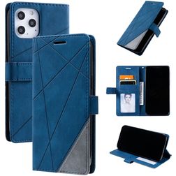 Mobigear Rhombus iPhone 12 Pro Max Hülle Klapphülle Geldbörse - Blau