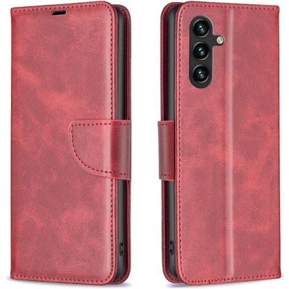 Mobigear Excellent Samsung Galaxy S25 FE Hülle Klapphülle Geldbörse - Rot